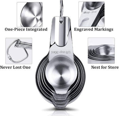 Measuring Cups Stainless Steel 7 Piece Stackable Set - Image 3