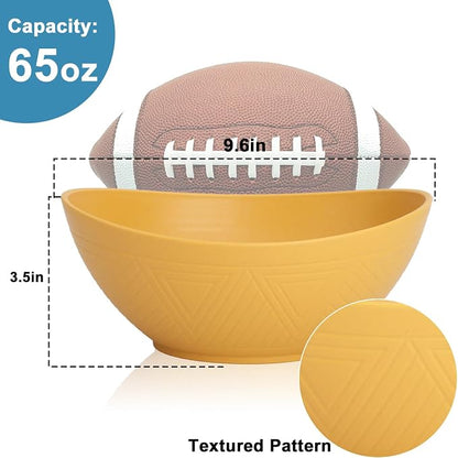 65 OZ Wheat Straw Bowls Set of 4, Large Unbreakable Salad Bowls, Microwave & - Image 2