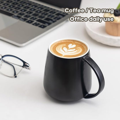 Eyoriza 15Oz Matte Ceramic Coffee Mug, Big Handle, Microwave and Dishwasher Safe - Image 6