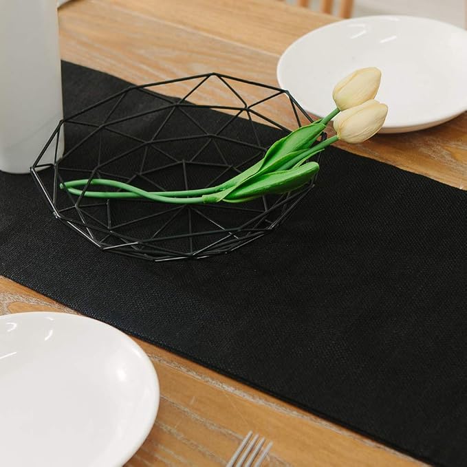 Dinning Table Runner 12 x 60 Inches Farmhouse Kitchen Coffee Burlap Table Runner - Image 4