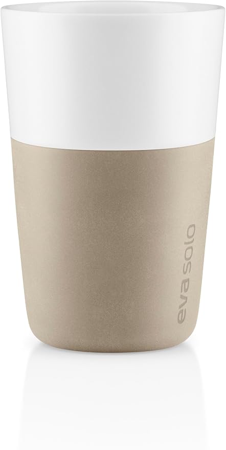 Eva Solo | 2 Cafe Latte tumblers Pearl beige |Silicone-coated - Image 3