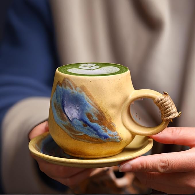 Little handmade ceramic pottery tea cup - Image 7