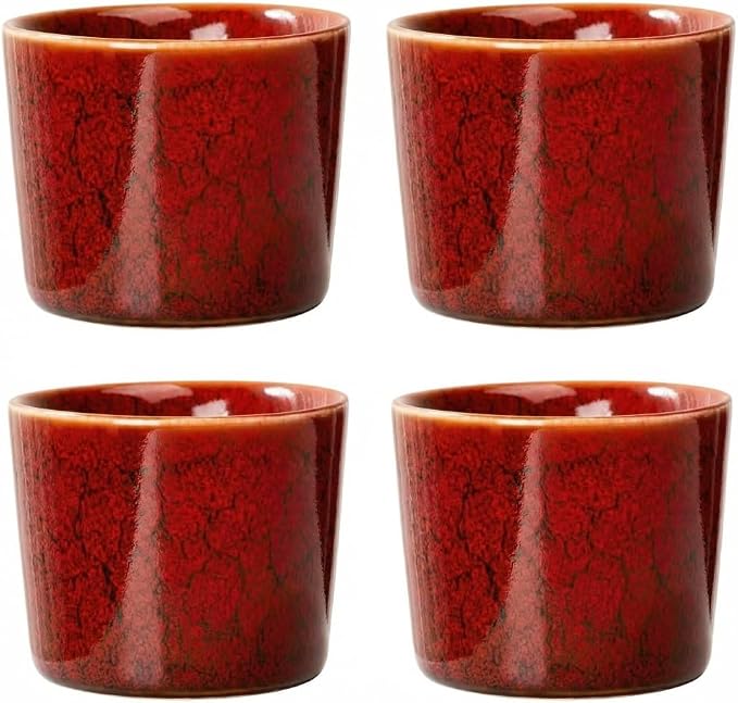 Ceramic Espresso Cups 4oz Modern Stackable Demitasse Mugs by Unknown