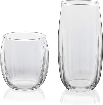 Libbey Samba Rocks and Tumbler Glass Cups Set of 16, All Purpose Everyday - Image 8