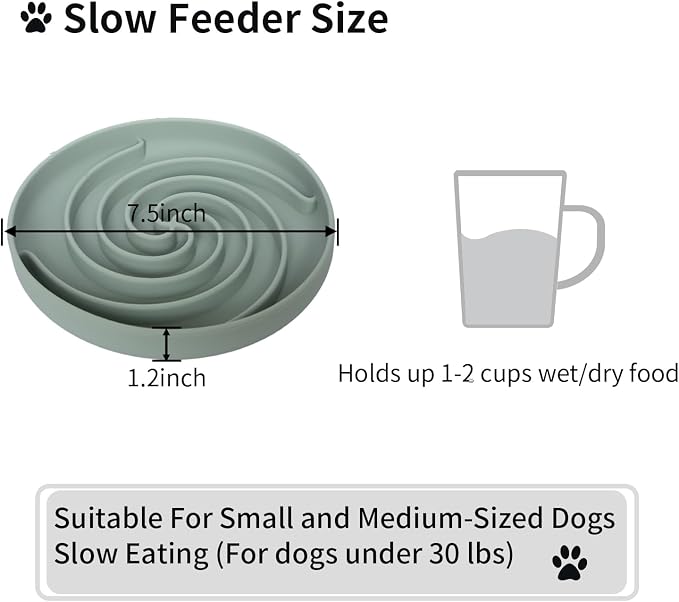 Bifeaw Slow Feeder Dog Bowls, Dishwasher Microwave Safe Silicone Puppy Puzzle - Image 6