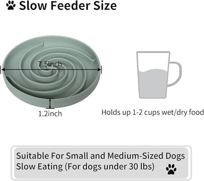 Bifeaw Slow Feeder Dog Bowls, Dishwasher Microwave Safe Silicone Puppy Puzzle - Image 6