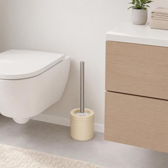 Kleine Wolke Sahara Elegant Stoneware Toilet Brush Holder 14.37" t X 4.72" w - Image 4