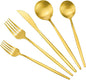 Gold Silverware Set for 8, Stainless Steel Flatware Set, 40-Pieces Cutlery by ROMAWARE