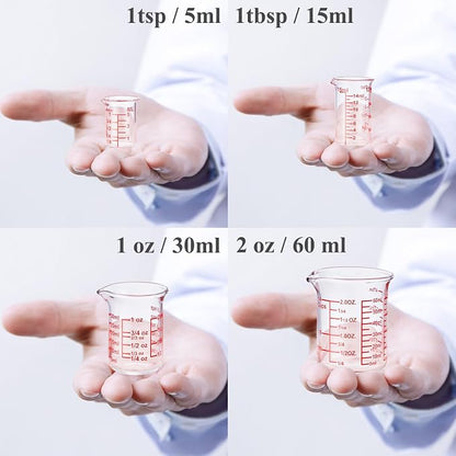 Ackers 4-Piece Glass Measuring Cup Set, Borosilicate Beaker Style Nesting - Image 8
