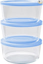 6-Piece Glass Food Storage Containers Set | 4-Cup, Leakproof | Microwave by DuraLiving