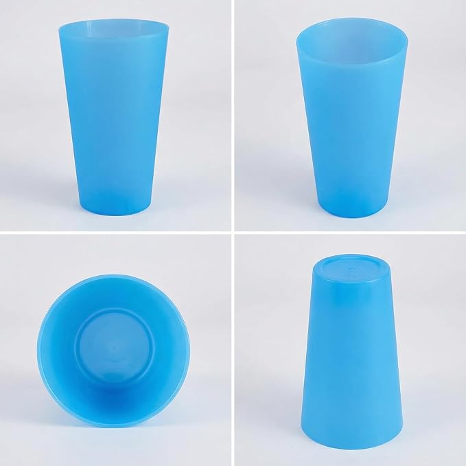 32 oz Plastic Cups Large Reusable set 12, Plastic Tumblers Bright | Food Grade - Image 5