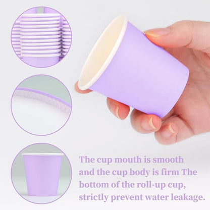 3 oz Disposable Paper Cups, 50 Pack Bathroom Cups Mouthwash Cups | Small Paper - Image 3