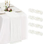4 Pack Cheesecloth Table Runner 10FT Ivory White Table Runner Boho Gauze Cheese by Showgeous