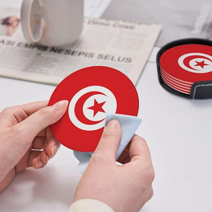 Tunisia Flag Coasters for Drinks - Image 5
