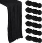 6 Pack Black Table Runner Cheesecloth 10Ft Gauze Cheese Cloth Table Runner by Heneger