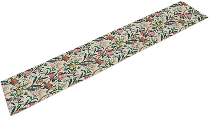 William Morris Vintage Floral Table Runner, Birds Butterflies and Bees - Image 5