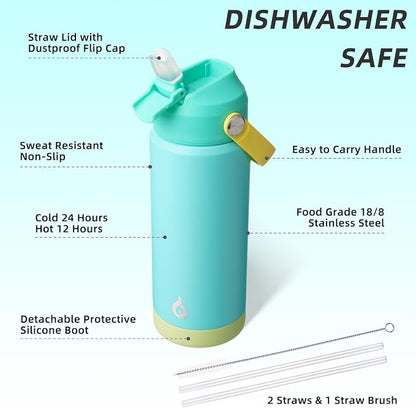 BJPKPK 18oz Insulated Water Bottle, Stainless Steel Bottle - Image 3