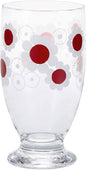 ADERIA Retro Glass with Stand with Flowers, 11.2 fl oz, Gift Box, Made in Japan by Unknown