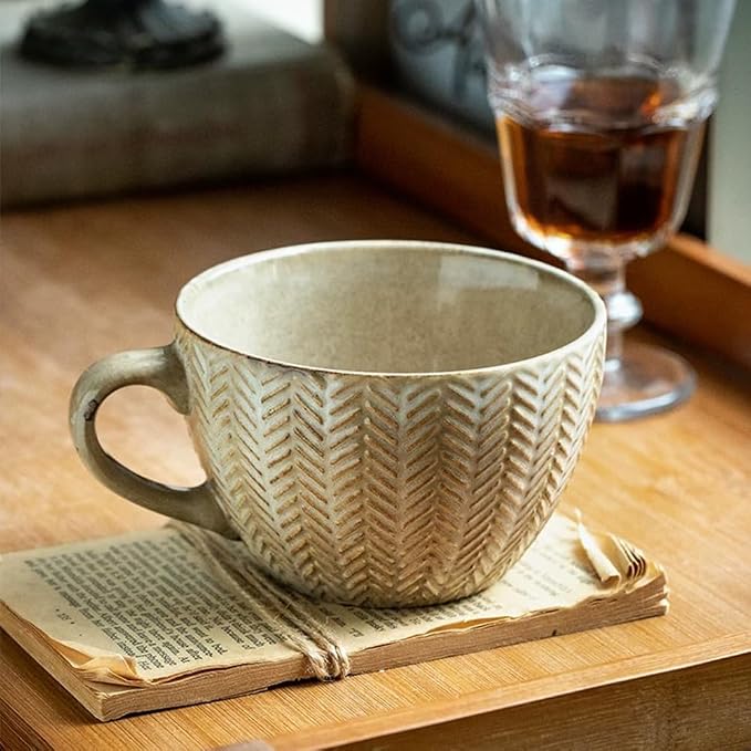 Large Mug, Ceramic Cup, Cup for Coffee Tea Cereal Breakfast Milk Hot cocoa - Image 6