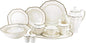 Euro Porcelain 57-pc Banquet Dinnerware Set, Luxury Bone China Tableware, Service for 8 (6664-3) 6664-20