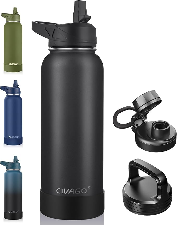 CIVAGO 40 oz Insulated Stainless Steel Water Bottle by CIVAGO