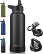CIVAGO 40 oz Insulated Stainless Steel Water Bottle by CIVAGO