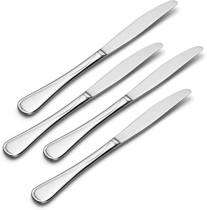 Oneida Silverware Set For 4, Flight Everyday Dinner Knives Flatware Set of 4 - Image 2