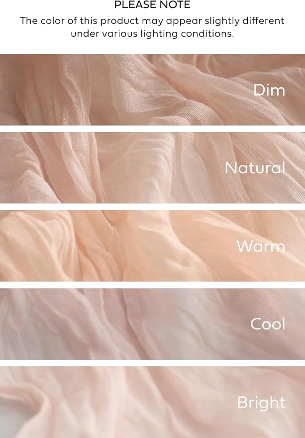 Ling's Moment Pink Gauze Cheesecloth Table Runner, 14FT | Blush Sheer Cheese - Image 8
