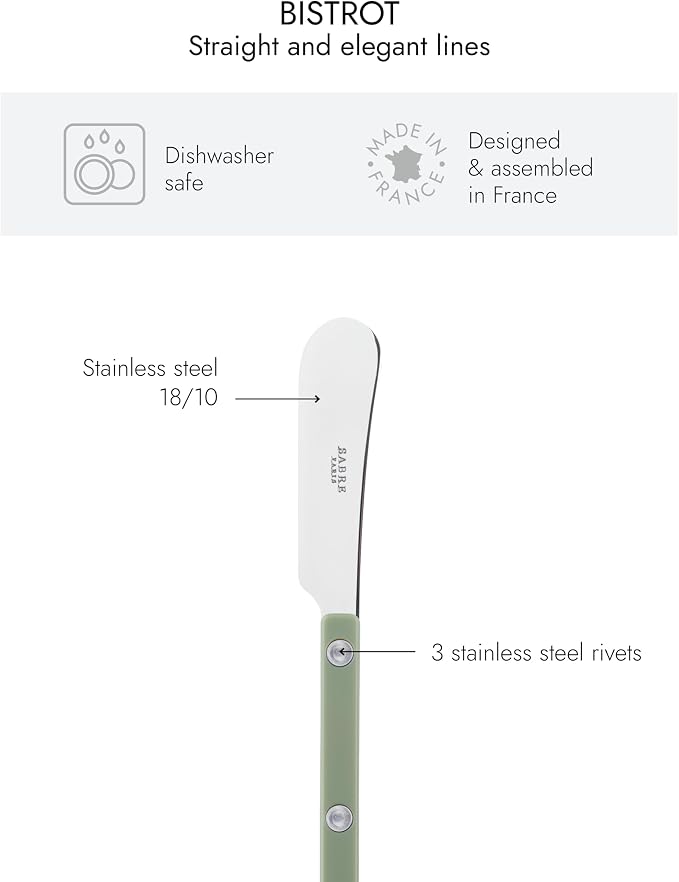 Sabre Paris - Set of 2 Spreader Knives 5.5 inches - Bistrot Collection - Perfect - Image 4