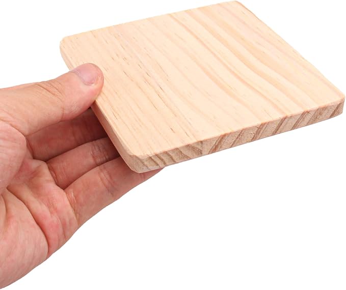 40 PCS 4 Inch Square Wood Coasters, 4 x 4 Inch Wooden Coasters - Image 3
