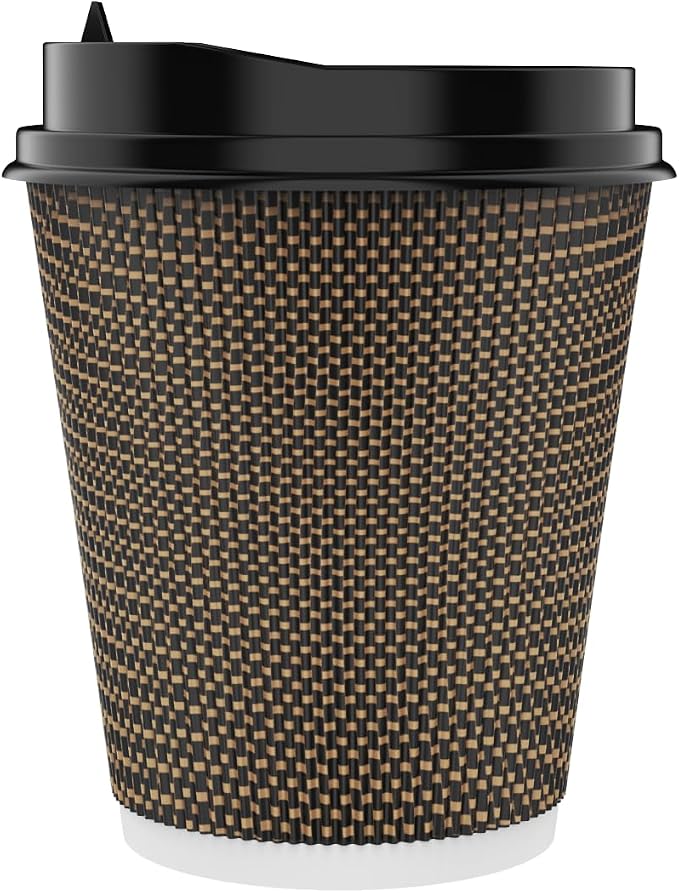 LITOPAK 80 Pack 10 oz Disposabel Paper Cups, Coffee Cups by LITOPAK