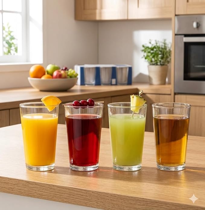 BOHEM'S Small Juice Glasses, 7 Oz, Drinking Glassware - Image 6