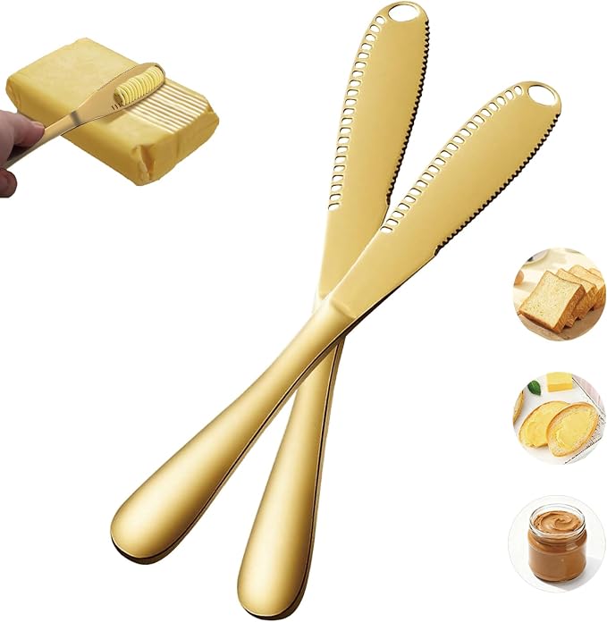 Butter Spreader Knife, Durable 8.7" Butter Knife, Stainless Steel Applicator by BITACS