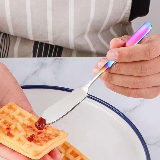 Buyer Star Cheese Butter Knife, Stainless Steel 18/10 6" Mini Desert Knives - Image 3