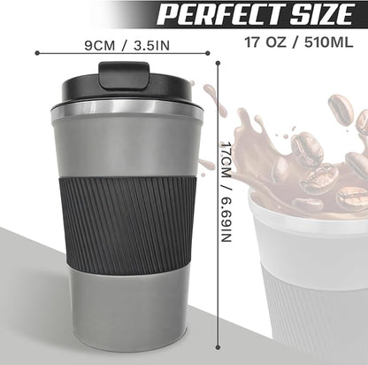 Vacuum Insulated Stainless Steel Travel Coffee Mug, Leak Proof Cup - Image 4
