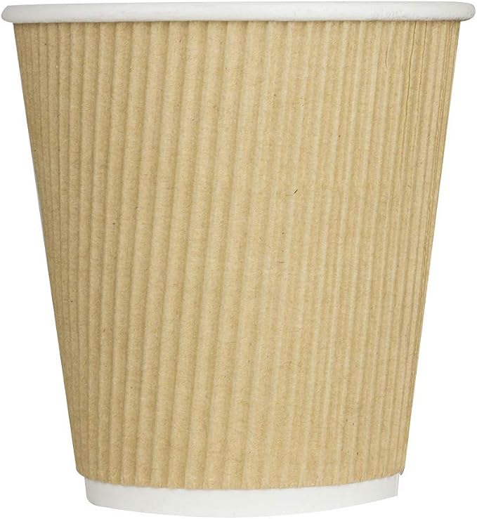 Karat 10 oz Ripple Insulated Coffee Cup Disposable Paper Hot Cup, Sturdy and by Karat