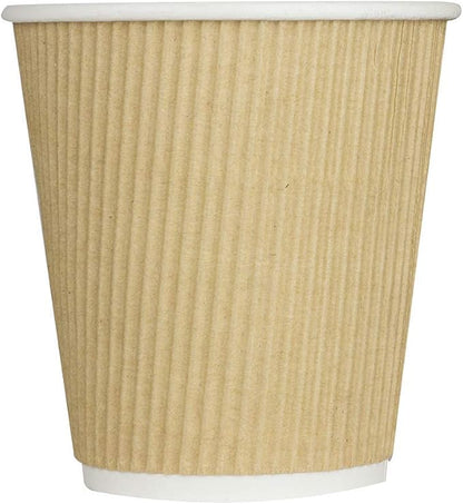 Karat 10 oz Ripple Insulated Coffee Cup Disposable Paper Hot Cup, Sturdy and by Karat