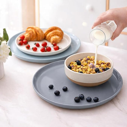 AmorArc Dinnerware Sets for 8, 24 Pieces Ceramic Plates and Bowls Set | Scratch - Image 6