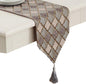 TM Modern Fall Jacquard Weave Geometric Table Runners Coffee Color by OZXCHIXU