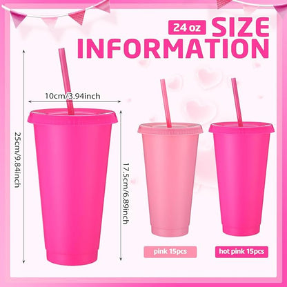 Honeydak 30 Pack Tumbler with Straw and Lid Bulk Cups - Image 4