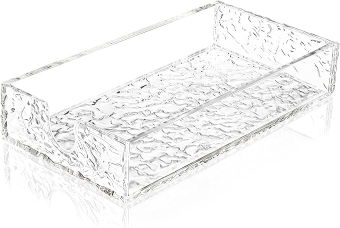 Acrylic Napkin Holder, 9x5.5x1.8 Inch, Paper Towel Holder, Rectangle | Water by Bryantye