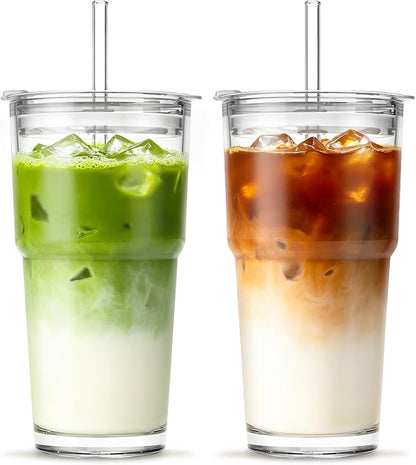 INSETLAN 20 oz Clear Glass Cup by INSETLAN