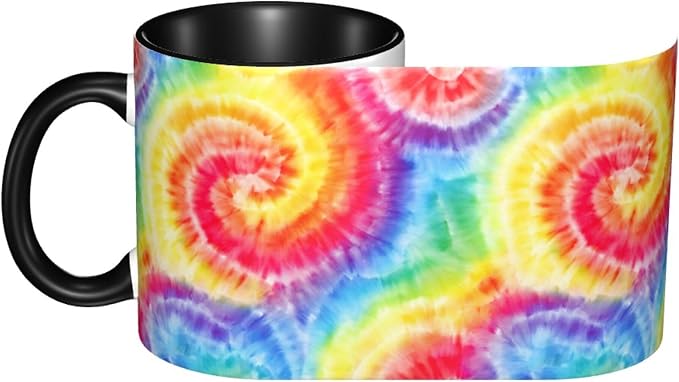 Yrebyou Tie Dye Coffee Mug 11oz Ceramic Cup - Image 3