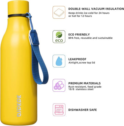 BJPKPK 18oz Insulated Water Bottle, Stainless Steel Bottle - Image 2