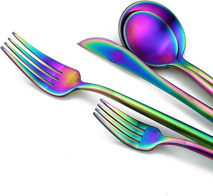 20-Piece 18/10 Stainless Steel Flatware Silverware, Luxury Dinnerware Set - Image 5