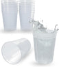 PartyPrints 10 Pack 16 oz Clear Reusable Blank Plastic Cups, Stadium Cups Bulk by PartyPrints