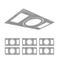 ASD New Construction Mounting Plate with Symmetric Round Hole - 8-10-12" Flat Steel Rough-in Wafer Light Bracket, LED Recessed Lighting Housing, 6 Pack