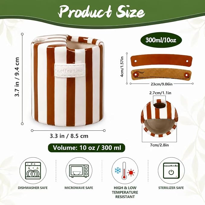 Shelprojsu 10oz Ceramic Travel Coffee Mug, Ceramic Mug - Image 2