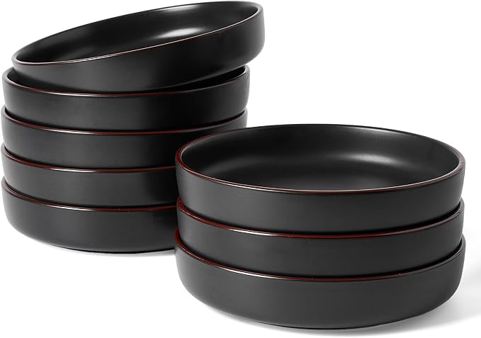famiware Mercury Pasta Bowls Set of 8, 33 oz Large Salad Bowls, Lead-free and by Famiware
