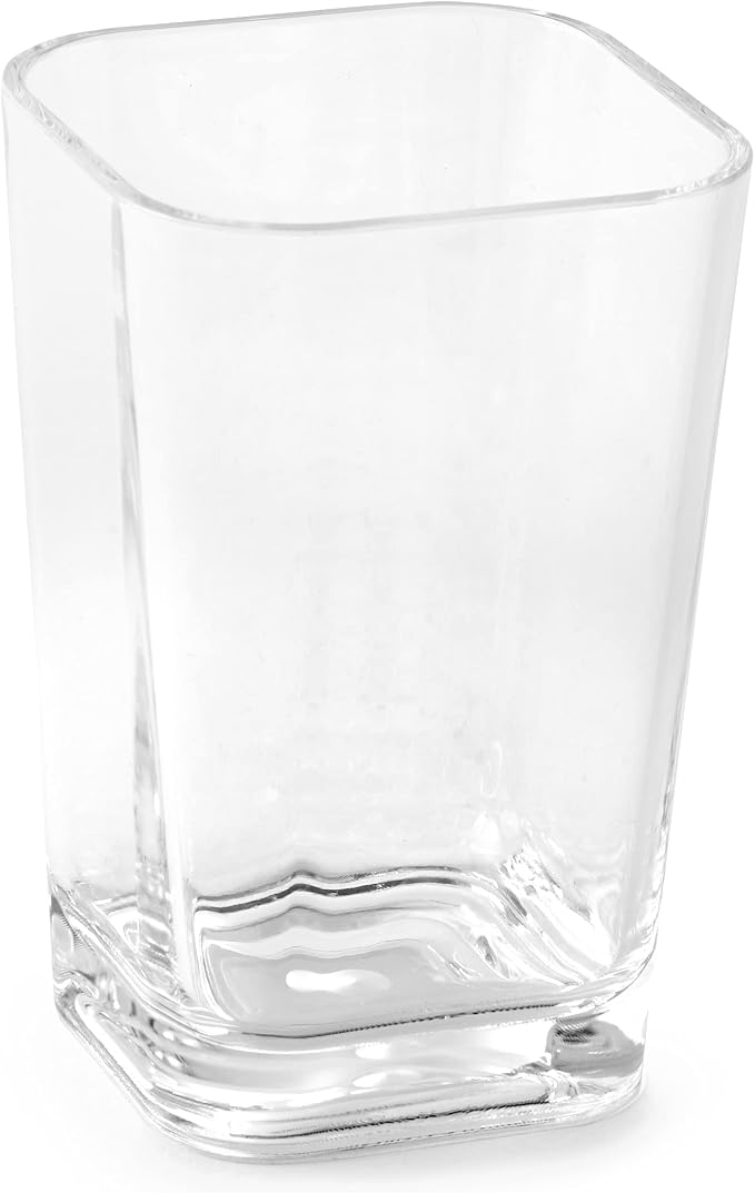 Clear Square Toothbrush Holder or Bathroom Tumbler Cup | Shatter-Proof by HuangAcrylic